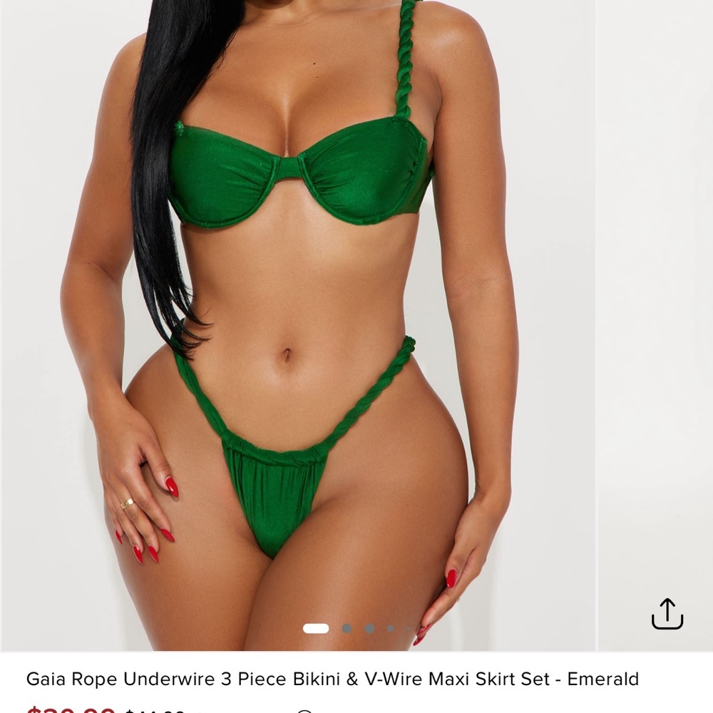 Fashion Nova Emerald Bikini Set